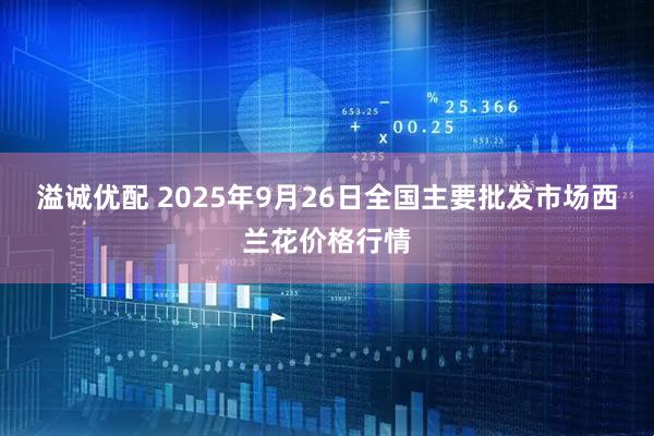 溢诚优配 2025年9月26日全国主要批发市场西兰花价格行情