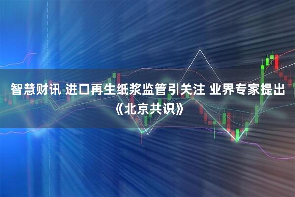 智慧财讯 进口再生纸浆监管引关注 业界专家提出《北京共识》